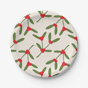 Elegante Kerstmis Winterbessen Vakantie Papieren Bordje