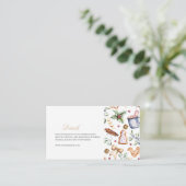 Elegante Kerstmisdecor Winter Details Informatiekaartje (Staand voorkant)