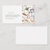 Elegante Kerstmisdecor Winter Details Informatiekaartje (Voorkant / Achterkant)