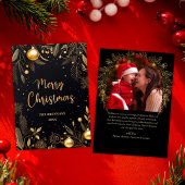 Elegante Kerstmisfoto Modern Uniek Feestdagenkaart