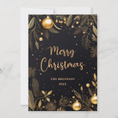 Elegante Kerstmisfoto Modern Uniek Feestdagenkaart (Voorkant)