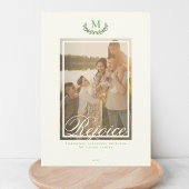 Elegante kerstmonogram foto Vakantie Kaart