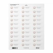 Elegante Kerstmonogram Krans Retouradres Etiket (Full Sheet)