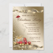 Elegante, kerstmuts, cadeaus kerstfeest kaart (Voorkant)