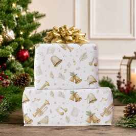 Elegante Kerstmuziek Bellen Cadeaupapier