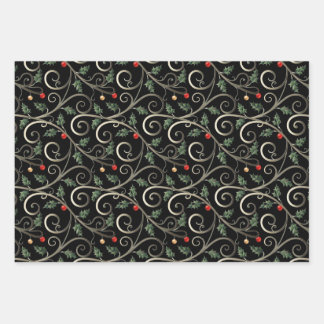 Elegante Kerstnacht – Luxe Inpakpapier Set Vel