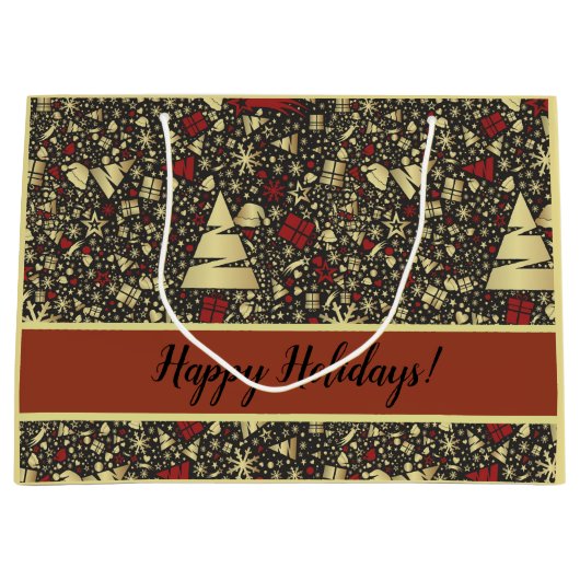 Elegante Kerstontwerp Cadeautas (Voorkant)