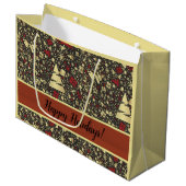 Elegante Kerstontwerp Cadeautas (Voorkant Gekanteld)