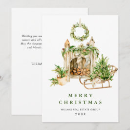 Elegante Kerstornament Bedrijfs Groet Feestdagenkaart