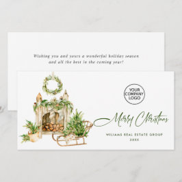 Elegante Kerstornament Bedrijfsgroet Feestdagenkaart