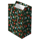 Elegante kerstornamenten cadeautas (Voorkant Gekanteld)
