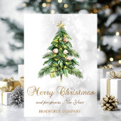 Elegante kerstpalmboom Seashells Bokeh Feestdagen Kaart