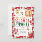 Elegante kerstpannenkoek pyjama vakantie verjaarda kaart (Voorkant)