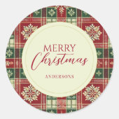 Elegante kerstplakken Sticker (Voorkant)