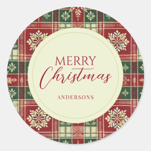 Elegante kerstplakken Sticker (Voorkant)