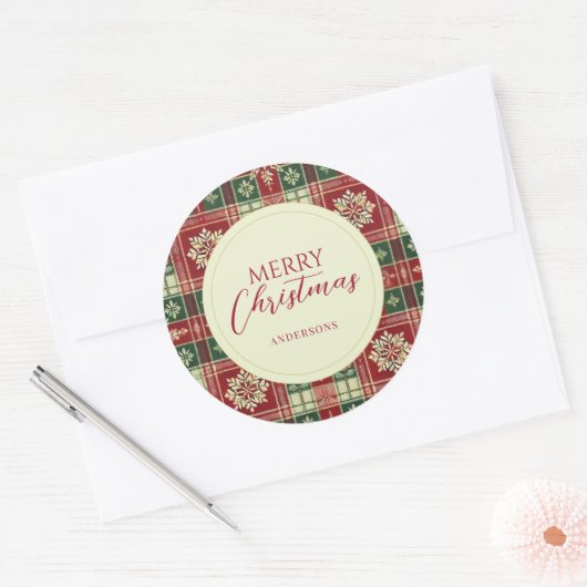 Elegante kerstplakken Sticker (Envelop)