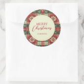 Elegante kerstplakken Sticker (Tas)