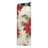 Elegante kerstreismok – Vakantie Thermal Cup Thermosbeker (Gedraaid links)