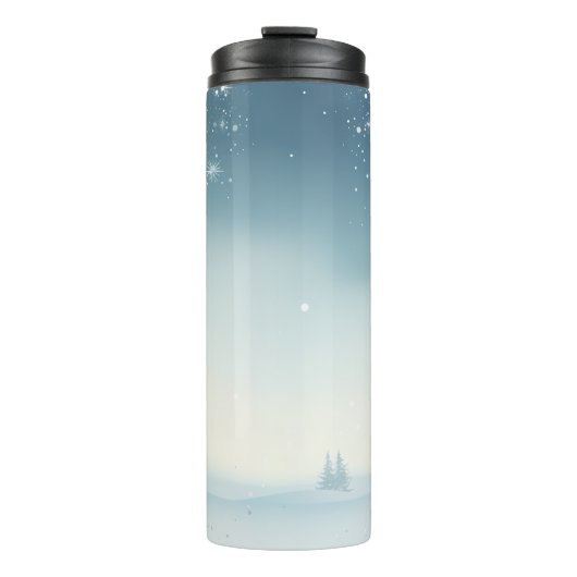 Elegante kerstreismok – Vakantie Thermal Cup Thermosbeker (Voorkant)