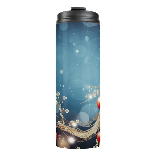 Elegante kerstreismok – Vakantie Thermal Cup Thermosbeker (Voorkant)