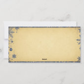 Elegante Kerstrendier en Sleigh Kaart (Achterkant)