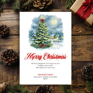 Elegante kerstscene digitale wenskaart feestdagenkaart