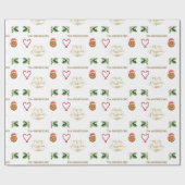 Elegante Kerstscript Candy Grappige Koekje Cadeaupapier (Vlak)