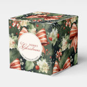 Elegante kerstsfeer gepersonaliseerd bedankdoosjes (Voorkant Zijde)