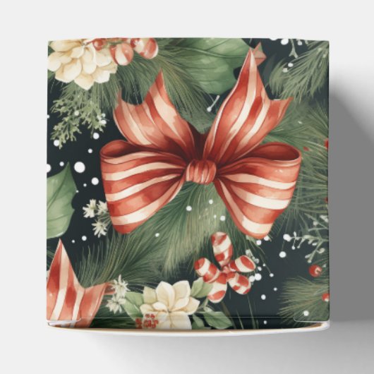 Elegante kerstsfeer gepersonaliseerd bedankdoosjes (Bovenkant)