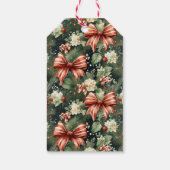 Elegante kerstsfeer gepersonaliseerd cadeaulabel (Achterkant)