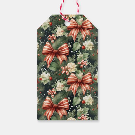 Elegante kerstsfeer gepersonaliseerd cadeaulabel (Achterkant)