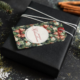 Elegante kerstsfeer gepersonaliseerd cadeaulabel