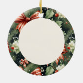 Elegante kerstsfeer gepersonaliseerd keramisch ornament (Achterkant)
