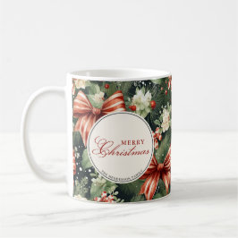 Elegante kerstsfeer gepersonaliseerd koffiemok