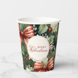 Elegante kerstsfeer gepersonaliseerd papieren bekers