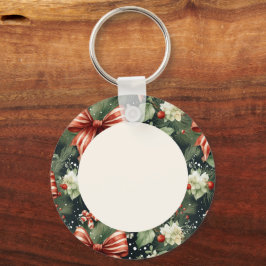 Elegante kerstsfeer gepersonaliseerd sleutelhanger