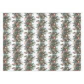 Elegante kerstslinger groen op wit tafelkleed (Voorkant (Horizontaal))