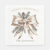 Elegante Kerstsluiting Persoonlijke Servetten (Voorkant)
