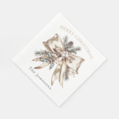 Elegante Kerstsluiting Persoonlijke Servetten (Hoek)