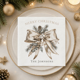 Elegante Kerstsluiting Persoonlijke Servetten