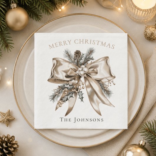 Elegante Kerstsluiting Persoonlijke Servetten