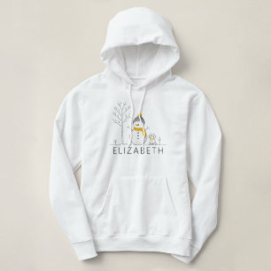 Elegante kerstsneeuwman vakantie vibes hoodie