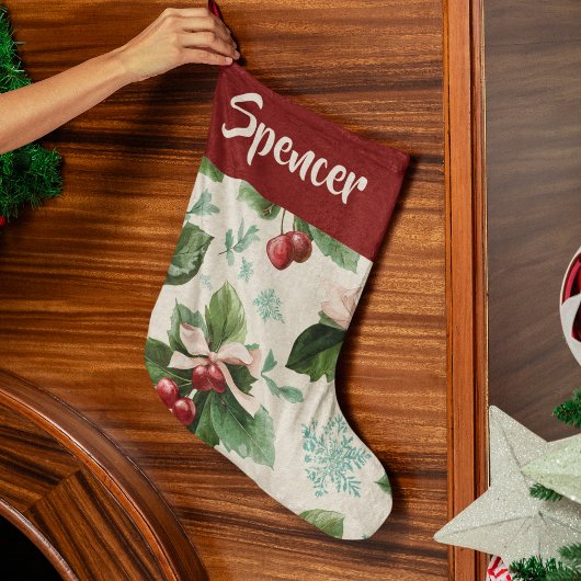 Elegante Kerstsok met Kerstpatroon