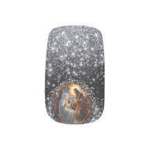 Elegante kerststal Faux Glitter