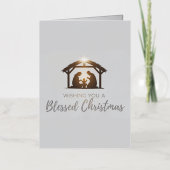 Elegante kerststal kerst Kaart (Voorkant)