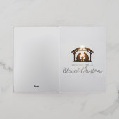 Elegante kerststal kerst Kaart (Buiten Laag)