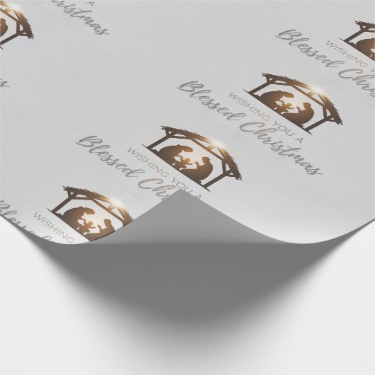 Elegante kerststal kerst Kaart Cadeaupapier (Hoek)