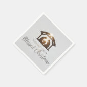 Elegante kerststal kerst Kaart Servet (Hoek)