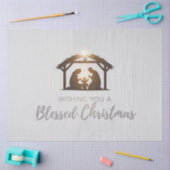 Elegante kerststal kerst Kaart Tissuepapier (Craft)