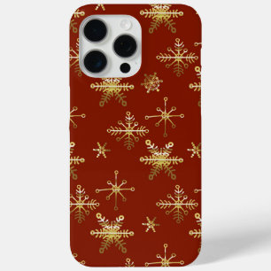 Elegante Kerstster Rood iPhone 15 Pro Max Hoesje